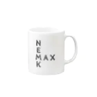 めいぷるのＮＥＭＫＭＡＸ(黒文字) Mug :right side of the handle