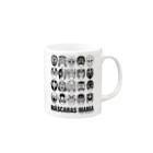 覆面MANIA＆CMLLのMASCARAS MANIA（黒プリント） Mug :right side of the handle