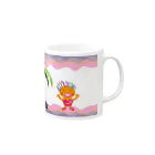 ジルトチッチのデザインボックスのクレコちゃんの夕暮れハワイの海 Mug :right side of the handle