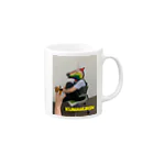 animal office lady おーえるのKUMAMURIN変身後 Mug :right side of the handle