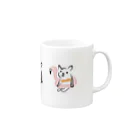 HER AND MARSHMALLOWのサマービキニ　フレンチブルドッグ Mug :right side of the handle