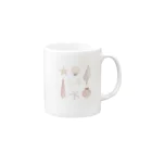 しま✳︎スイーツ/パティシエのシェルシリーズ　ホワイト Mug :right side of the handle