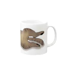 きゃべつばたけののびねこ Mug :right side of the handle