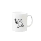 けちゃっぷごはんのお店のごちそうさま猫 Mug :right side of the handle