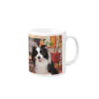ムンムの暖炉ボーダーコリー2 Mug :right side of the handle