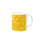 Umikko8823のふくおかの魚yellow Mug :right side of the handle