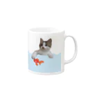 princess_marcheの金魚と猫マグカップ Mug :right side of the handle