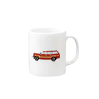 ふろあがり虫描きのアメリカンな車(ボルドー) Mug :right side of the handle