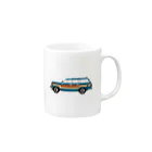 ふろあがり虫描きのアメリカンな車(ネイビー) Mug :right side of the handle