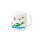 ヤノベケンジアーカイブ&コミュニティのヤノベケンジ《ラッキードラゴンのおはなし》（デザインＮｏ.2） Mug :right side of the handle