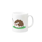 ユイのハリネズミのハーリィーちゃん　おやすみ Mug :right side of the handle