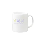 papillon bleuの蝶々の羽根 Mug :right side of the handle