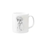 ビのTくん Mug :right side of the handle