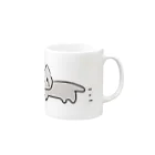 UTたこやきのshopの猫とひよこの追いかけっこマグカップ Mug :right side of the handle