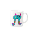 クリームのオートノミートレーニング雑貨店のラピルスくん Mug :right side of the handle