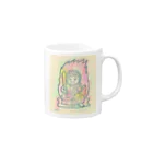 田中ひろみ(usagitv)のゆる仏画「不動明王」 Mug :right side of the handle