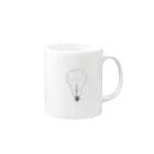 カタナシ　ウミのlight bulb Mug :right side of the handle