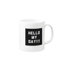 しわさんじゅうにのHELLO MY DAY!!! Mug :right side of the handle