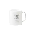 monotoneのnecochan02 Mug :right side of the handle