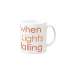 ecoecoecoのwhen Lights falling Mug :right side of the handle