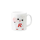 みゃみゅみぇっみょ（ばすけっと）のRパーカー（アルパカ） Mug :right side of the handle