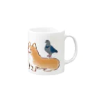 CHIKUSHOの幸せな動物たちのマグカップ Mug :right side of the handle