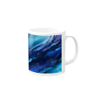 Artirie art studio のBlue wave  Mug :right side of the handle