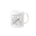 幸せやさぐれ屋のやさぐれギター猫 Mug :right side of the handle