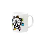 生物＝ケモノのヲ店の『かくばる』amusement park Mug :right side of the handle