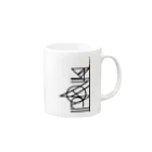 イロニカのロゴ(Black) Mug :right side of the handle