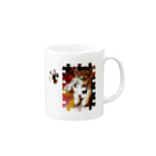 AmyShantiのベビーハスキー Mug :right side of the handle