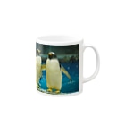 ペンギンの写真のジェンツーペンギン　写真　リアル　仲良し Mug :right side of the handle