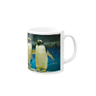 ペンギンの写真のジェンツーペンギン　写真　リアル　仲良し Mug :right side of the handle