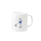 yooouのトイプーのお散歩マグカップ Mug :right side of the handle