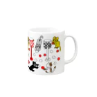 それいゆのねこ猫運動会（玉入れ） Mug :right side of the handle