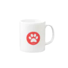 ねこ旅-猫チャンネル公式グッズの猫ちゃん足跡 Mug :right side of the handle