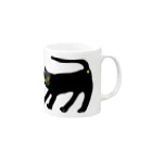 ミナクチの黒猫のおしり Mug :right side of the handle