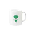 キラーフロッグの雑貨屋さんのTシャツを着るカエルくん Mug :right side of the handle