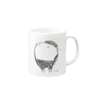 ひなたのしずくのひなずくマグカップ モノクロ Mug :right side of the handle