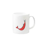 えびをたべるのえびくん Mug :right side of the handle