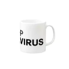 TOKYO LOGOSHOP 東京ロゴショップのSTOP CORONAVIRUS-ストップ コロナウイルス- Mug :right side of the handle