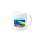 ゲイムマンの店の“恋人の聖地” エンジェルロード ドット絵 Mug :right side of the handle