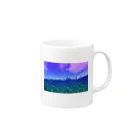 Syukisyukiの青い花畑 Mug :right side of the handle