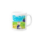 トミー富岡 『Ju!chu!SaySun』のBLUESKY(tommytomioka) Mug :right side of the handle