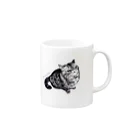 Mutango shopのねこのむたんご Mug :right side of the handle