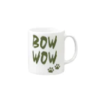 WISSCOLOR【ｳｨｽﾞｶﾗｰ】のBOWWOW【カーキ】 Mug :right side of the handle