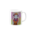 工房 さんごみちの夕焼けカメラガール Mug :right side of the handle