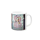 【ホラー専門店】ジルショップの英語の名言つき❁ピンクガール Mug :right side of the handle