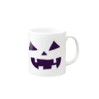 ゆずずショップのハロウィンおばけカボチャ🎃 Mug :right side of the handle