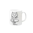 mkumakumaのおひとりにゃま Mug :right side of the handle